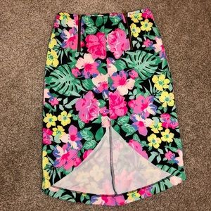 Tropical high low Skirt
